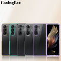 For Samsung Galaxy Z Fold 5 Case Transparent Plating Antioxidant Clear Cover for Samsung Galaxy Z Fold5 Back Cover. 