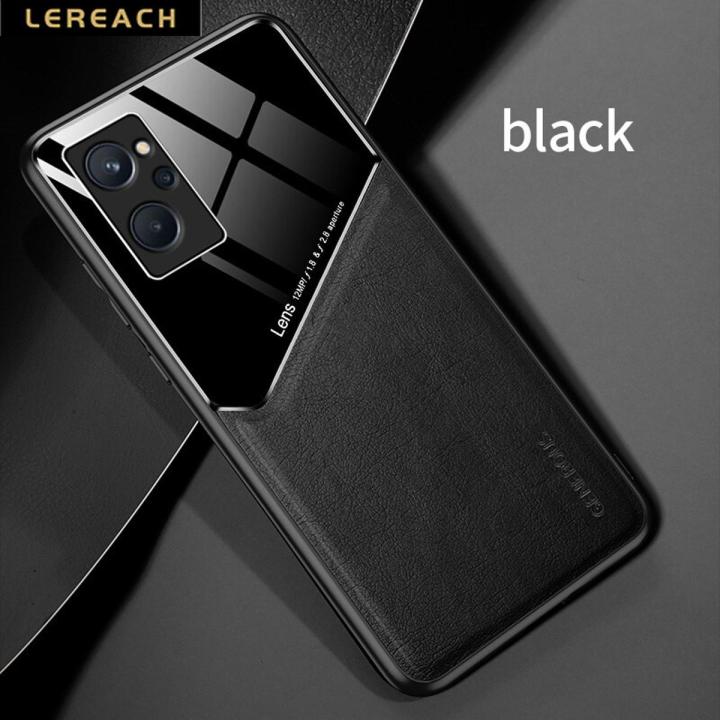 【3C VictoryEagle】Lereach for realme case leather car magnetic silicone frame