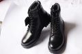 Men’s Leather Rider Boots with Side Zipper and Anti-Slip Rubber Sole.
