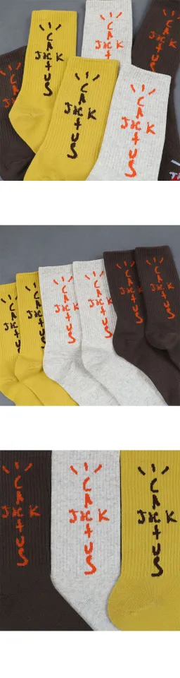 Cactus Jack Face Travis Scott Socks Harajuku Sweat Absorbing Stockings All Season Long Socks
