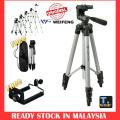 Ready Stock Tgadget Weifeng Wt-3110A Compact Lightweight Aluminum Flexible Tripod Stand + Free Mobile Holder & Tripod Bag - Tripod - Tripod For Mobile. 