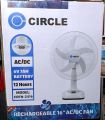 Circle Rechargeable Charger AC/DC Fan 16". 