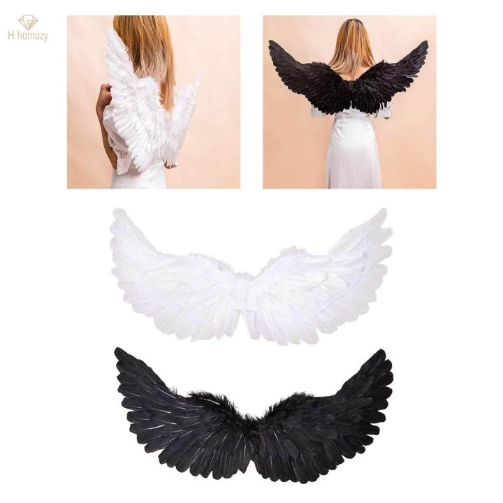 Feather%20Fairy%20Wing%20Adult%20Props%20for%20Masquerade%20Performance%20Halloween%20Decoration%20,%20White%20-%20Image%202