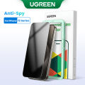 UGREEN 2PCS Privacy Screen Protector for iPhone 15 Pro Max Anti-Spy Tempered Glass Screen Protector Easy Installation Frame. 
