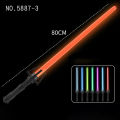 2-in-1 Star Wars Laser Sword 80cm Lightsaber Colorful Flash Stick With Sound For Halloween Dress Up. 