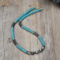 New fashion natural stone bead necklace men and women do not show steel jewelry pure natural coconut shell jewelry.
