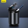Baseus Portable Car Ashtray Flame Retardant LED Light Smoke Ashes Holder. 