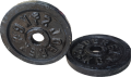 1 pair of 2.5kg black cast iron weight plates. 