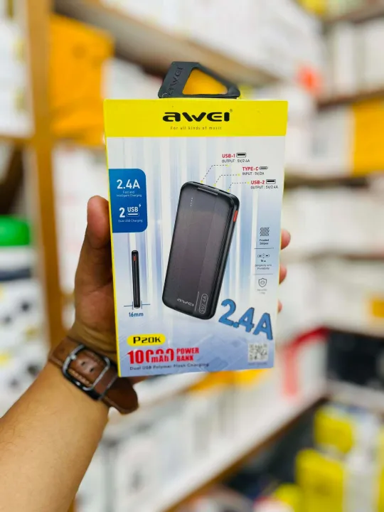 AWEI%20P20K%2010000mAh%20Dual%20USB%20Output%20Ports%20Power%20Bank%20-%20Image%202