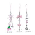 Goth Y2K Phone Charm Pendant Kawaii-Key Chain For Bag Cute Accessory Women Guitar Strap Lanyard Beaded Keychain Pendant. 