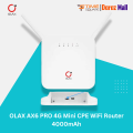 OLAX AX6 PRO 4G Mini CPE WiFi Router 4000mAh - Time Square.