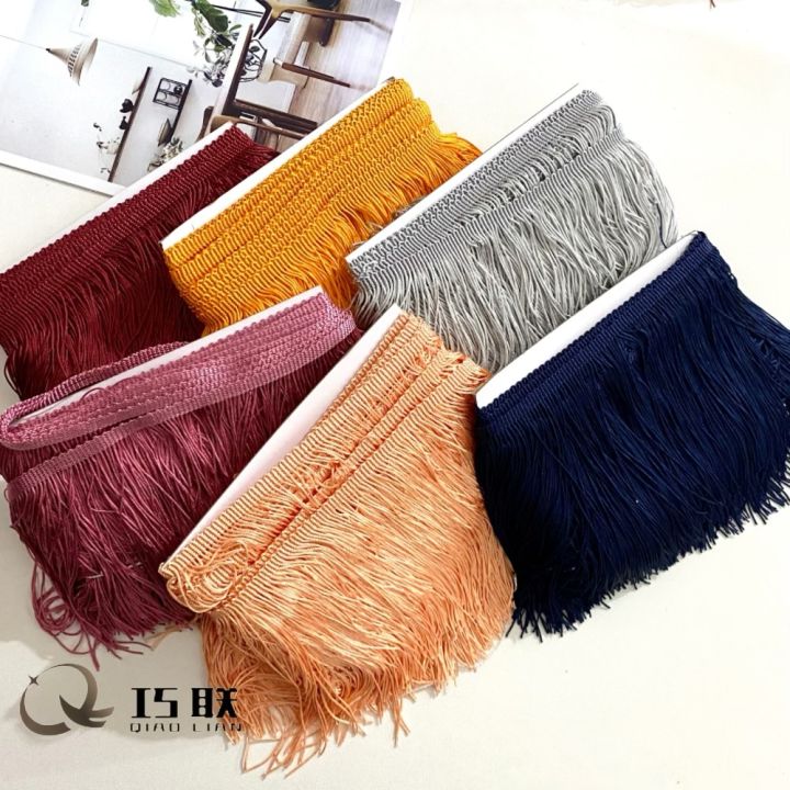Spot Goods15cmLatin Dance Tassel Lace Polyester Length Fringe DIYClothing Shawl Skirt Swing Decoration Accessories