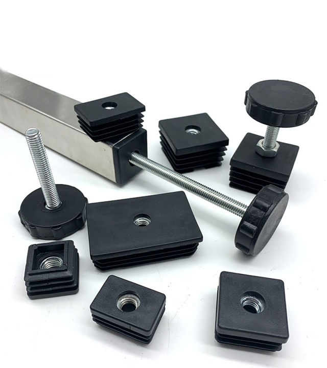 1%20PCS%20Of%20M8%20*%2050/100mm%20Adjustable%20Foot%20Pads%20With%20Nuts%20Pipe%20Plugs%20Black%20Square%20Furniture%20Shelves%20Height%20Adjustable%20Foot%20Cups%20-%20Image%204