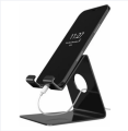 Aluminum Mobile Phone Holder Stand for Smartphone Color-Black.