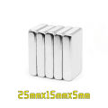 25x15x5mm Rectangular Neodymium Magnet Industrial Super Strong Neodymium Magnets Super Strength Permanent Magnet For Garage Craft Art. 