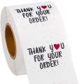 Thank You Stickers 500pcs Roll Round Creative Pattern Thank you Stickier Sealing Business Label Sticker. 