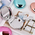Ultra-thin Mirror Pebble Contact Lens Case INS Women's Cosmetic Contact Box Travel Elegant Contact Lens Storage Box.