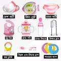 11-piece baby feeding set with essential accessories Includes a Mash Bati,Soup Bati,Fruit Pecifer,Bati Bibes,Chamos Fider,Mam Pot & Finger Brush. 