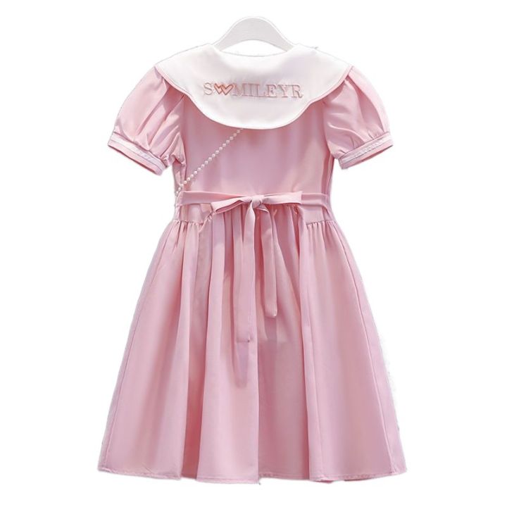 Girls%20College%20Style%20Dress%20Summer%20Thin%20Kids%20Sweet%20Skirt%20Foreign%20Style%202023%20New%20Doll%20Collar%20Princess%20Dress%20-%20Image%205