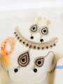 New Jewellery Collection Golden Crystal Girls Jewellery Set With Tika Bunda Long Lasting Polish For Women Trendy Fashion001.