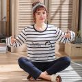 autumn ladies cute animal sleepwear woman's thin cute home wear pjs sets Women Pajamas Set For Femme long sleeves pyjamas suit. 