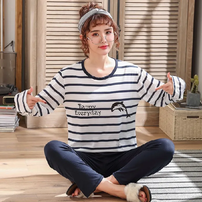 autumn%20ladies%20cute%20animal%20sleepwear%20woman's%20thin%20cute%20home%20wear%20pjs%20sets%20Women%20Pajamas%20Set%20For%20Femme%20long%20sleeves%20pyjamas%20suit%20-%20Image%204