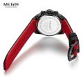 MEGIR brand fashion business sports waterproof automatic date quartz men's watch. 
