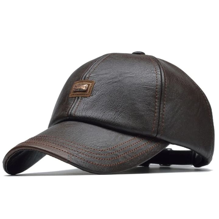 Fashion%20Men%20Leather%20Baseball%20Cap%20Hip%20Hop%20Casual%20Adjustable%20Winter%20Warm%20Hat%20Snapback%20Hat%20PU%20Leather%20Trucker%20Caps%20gorras%20-%20Image%203
