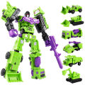 【selevn roind】Transformation 6 in 1 Model Defensor Devastator Toys Action Figure Robot Plastic Toys BEST Gift For Education Children.