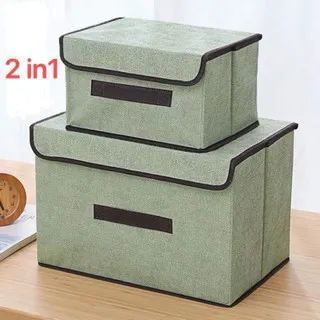 supergogosupply%20#COD%202in1%20Plain%20Color%20Foldable%20Storage%20Box%20Organizer%20With%20Cover%20set%20Multifunction%20-%20Image%202