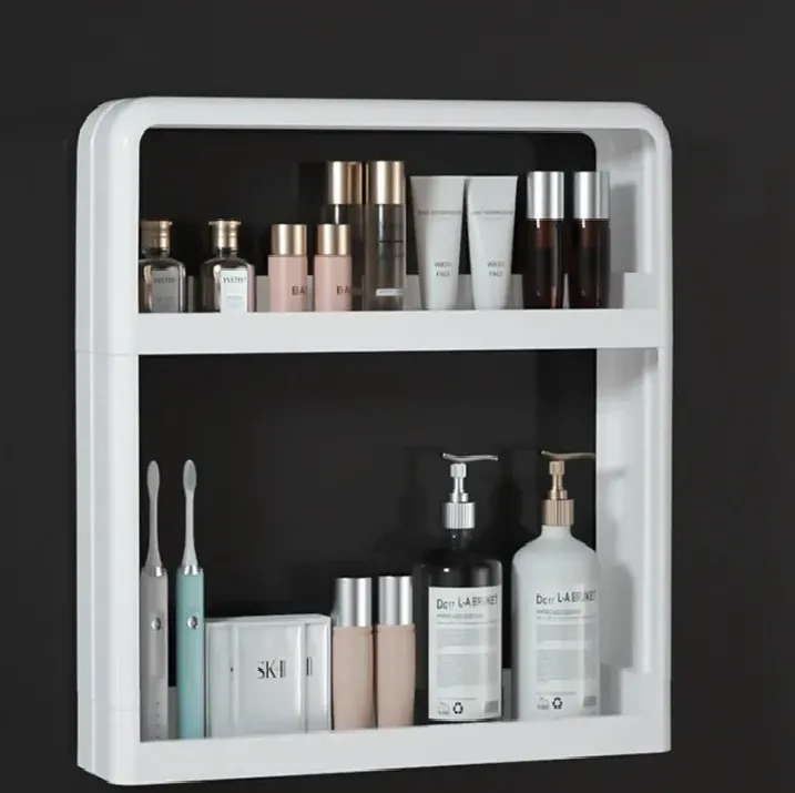 Toiletry Rack 4 Layer Kitchen , Bathroom ,Wall Mounted Shelf Multifunctional ...