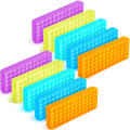 10Pcs Microcentrifuge Tube Rack Polypropylene Test Tube Holder Double.