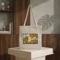 Tag Lifestyle Eco Friendly Fashionable Jute Tote Bag Shopping Bag/College/University Bag, Tote Bag, Jute Bag with Zipper. 