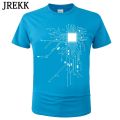 CPU Processor Circuit Diagram T Shirt Men Summer Cotton T-shirt Men's Funny Tops Fashion Tees Homme Brand UniClothes C99. 