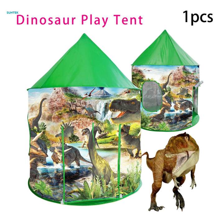 Dinosaur Play Tent Toys Portable up Kids Valentines Day Gifts for Yard Indoor Playground