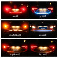 Niscarda 4 Mode Car Rear LED Trunk Light Strip Auto Turn Signal Flexible Tailgate Luggage Warnning Lamp White Red Blue Yellow. 