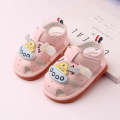 Summer New Whistle Boys' Sandals 0-1-2 Year Old Cow Muscle Sole Children's Calling Female Baby Shoes 2703.