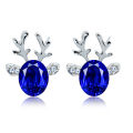 【Beiver Jewelry Store  】Korean Style Reindeer Small Stud Earrings For Women Metal Ear Pendientes Oorbellen Christmas Party Gifts. 