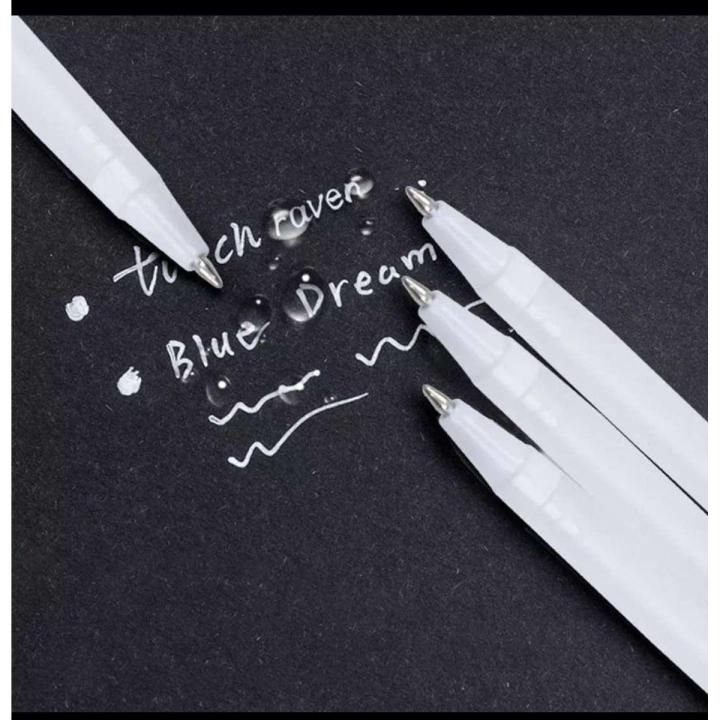 White Ink Color Photo Album 0.8MM Gel Pen (1 Pcs) Cute Unisex Pen Gift For Kids Stationery Office Learning School Supplies