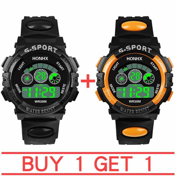 Buy 1 take 1 Cheap digital WATER RESISTANT CHILD'S WATCH can light up