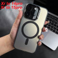 Customized Magnetic Phone Case for iPhone XR transformed to 14pro Back Cover xr turned to 15pro Fashion Hard Case. 