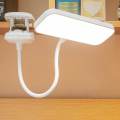 360° Flexible Table Lamp with Clip Stepless Dimming Led Desk Lamp Rechargeable Bedside Night Light for Study Reading Office Work. 