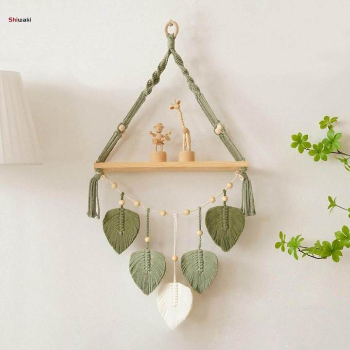 Leaves%20Macrame%20Wall%20Hanging%20Tapestry%20Chic%20Boho%20Wall%20Decor%20Wooden%20Floating%20Shelf%20for%20Indoor%20Apartment%20-%20Image%202