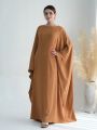 Ramadan Eid Crepe Batwing Butterfly Modest Abaya Dubai Luxury 2024 Muslim Jersey Hijabs Kaftan Dress For Women Kebaya Vestidos. 