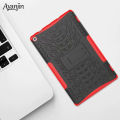 【The road to happiness Store】Heavy Duty Armor TPU PC Case For Amazon Fire HD 10 Hybrid Rugged Hard Rubber Cover Protective Shell+Film+Stylus.
