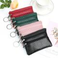 Fashion Women Mini Wallet Ladies Double PU Leather Coin Purse Card Holder Multifunctional Small Coin Credit Card Key Ring Wallet. 