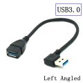 USB Extension Cable USB 3.0 Male To Female Right Angle 90 Degree USB Adapter UP/Down/Left/Right Cabo USB 0.2M. 