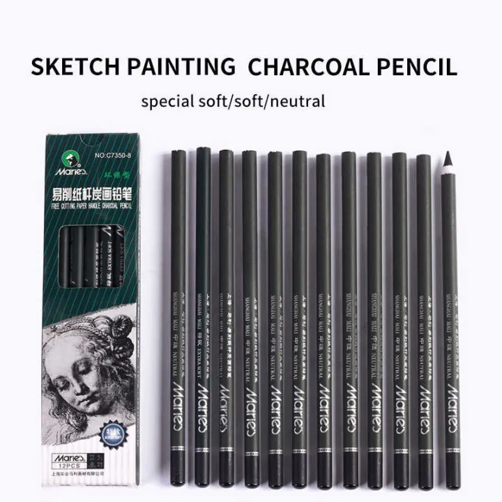 Maries%20Free%20Cutting%20Paper%20Handle%20Charcoal%20Pencils%2012%20Pcs%20Set%20-%20Image%203