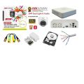 Hikvision Camera Package Full ColorVU With Audio 24 hours 7 Days CCTV Camera 02pc Full Set with all accessories Package. 
