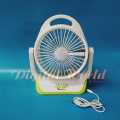 JOYKALY YG-729 Portable Rechargeable LED Light AC/AD Electronic Fan with 8" inches High Speed Blade. 